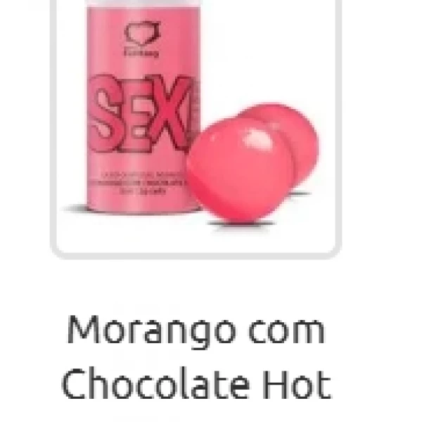 Bolinha Beijável Sex Caps Com 2 Unid. Sexy Fantasy - Morango com Chocolate Hot