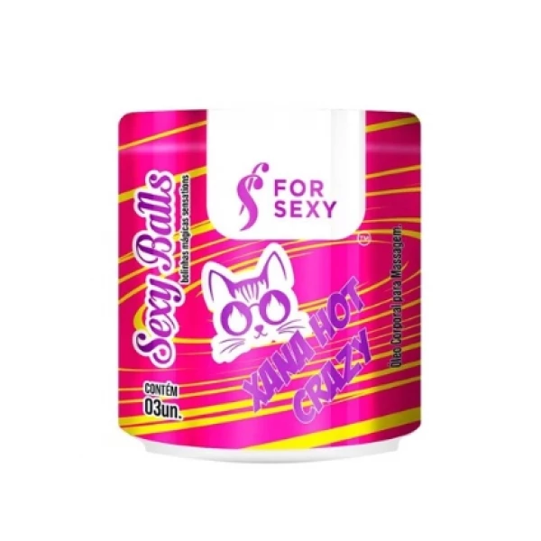 Bolinha Sexy Balls Funcional Xana Hot Crazy 03 Unidades - For Sexy