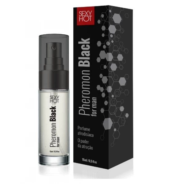 Pheromon Black For Man - Perfume com Feromônio Masculino 15ml - Inspirado no 212 Black