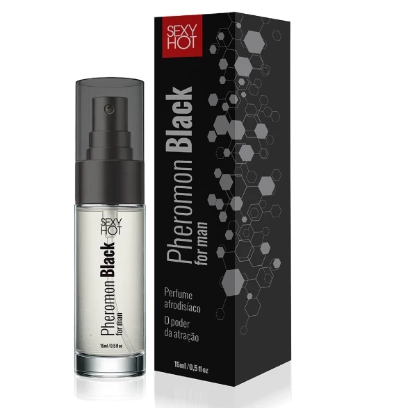 Pheromon Black For Man - Perfume com Feromônio Masculino 15ml - Inspirado no 212 Black