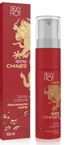 Spray Chinês - Gel Excitante 3 em 1- Vibrador